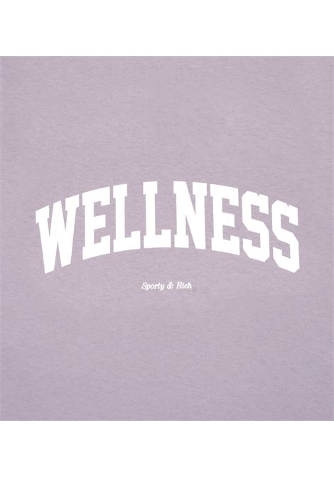 wellness ivy t-shirt man liliac in cotton SPORTY & RICH | TS385LI